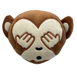 Cute and Cozy Monkey Mask and Neck Pillow Brown Stuffed Animal Plush Toy